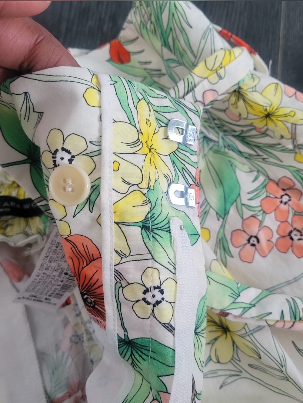 🎈ZARA Woman Wide-leg Floral High Waist Pants XL Spring Boho-chic - Picture 6 of 13